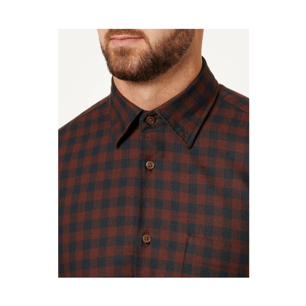 Marc O'Polo Casual Bordeaux Overhemd Multicolor Heren