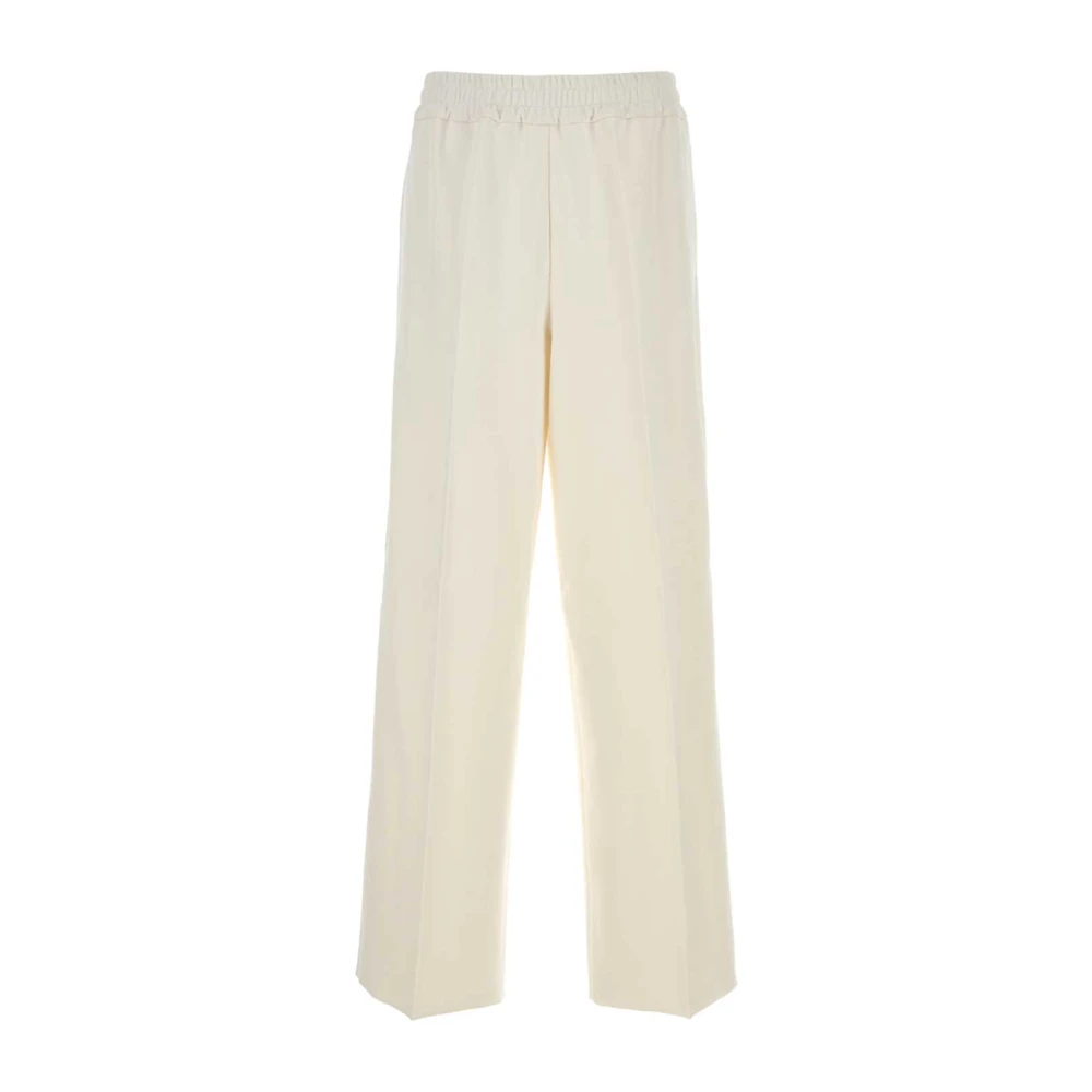 Jil Sander Men's White Wide Trousers, M, Wide Trousers