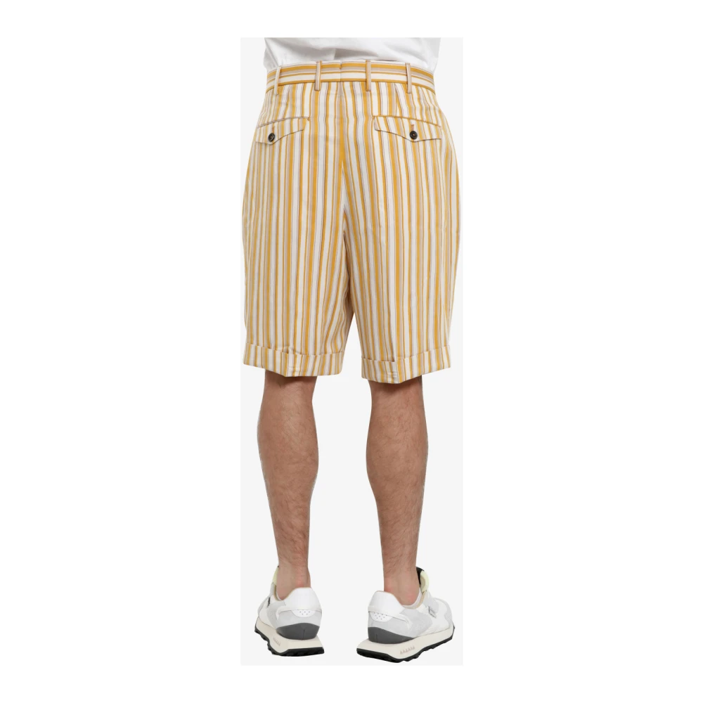 PT Torino Bermuda Shorts met Golvend Uiterlijk Yellow Heren