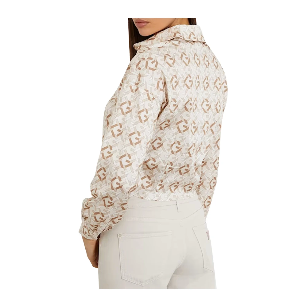 Guess Beige Strik Shirt Beige Dames