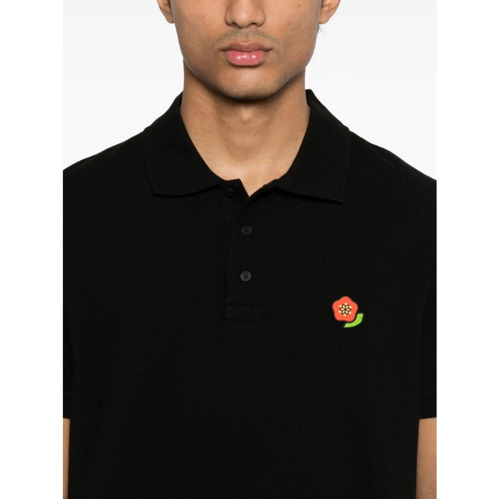 Kenzo Geborduurd Pop Polo Shirt Black Heren
