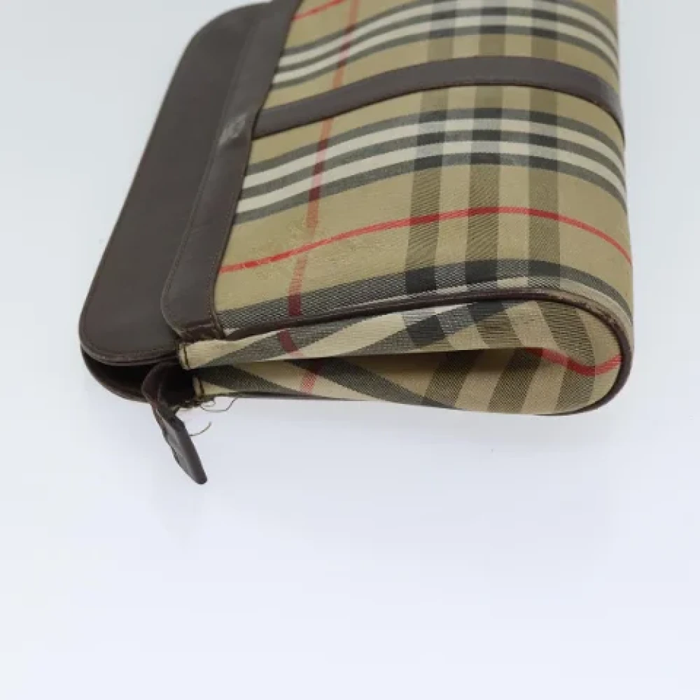 Burberry Vintage Pre-owned Canvas clutches Beige Dames