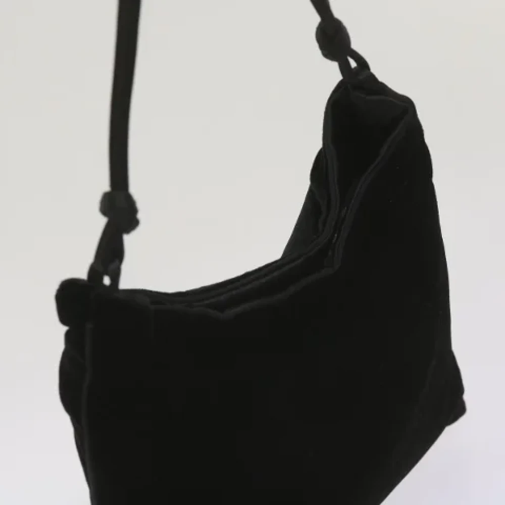 Prada Vintage Pre-owned Velvet prada-bags Black Dames