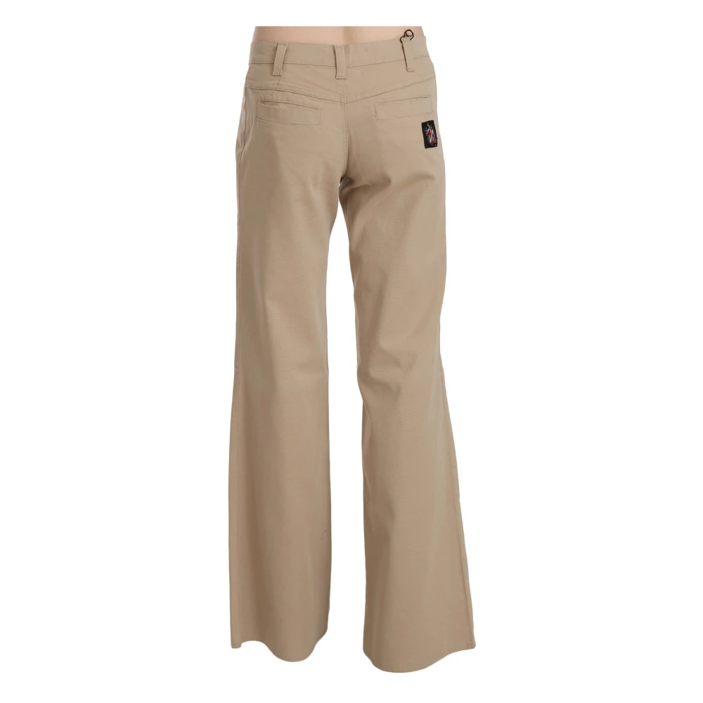 Just Cavalli Beige Flared Luxe Broek Beige Dames