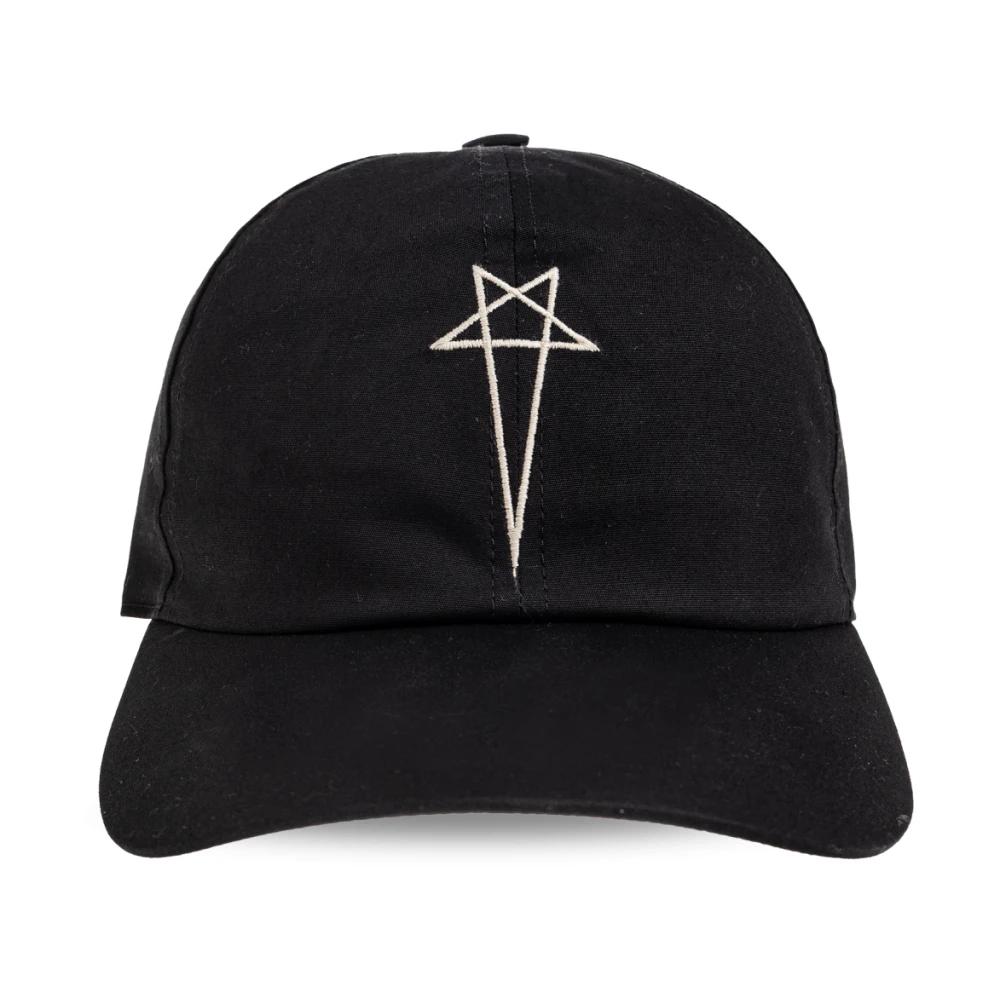 Rick Owens Black Hats & Caps, Male, L, Baseball Cap