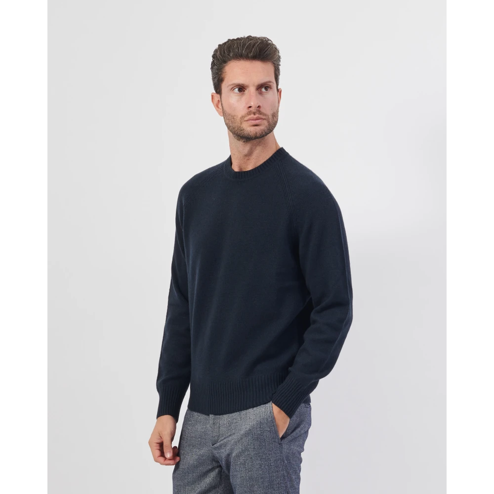 Hugo Boss Blauwe Cashmere Trui Regular Fit Blue Heren
