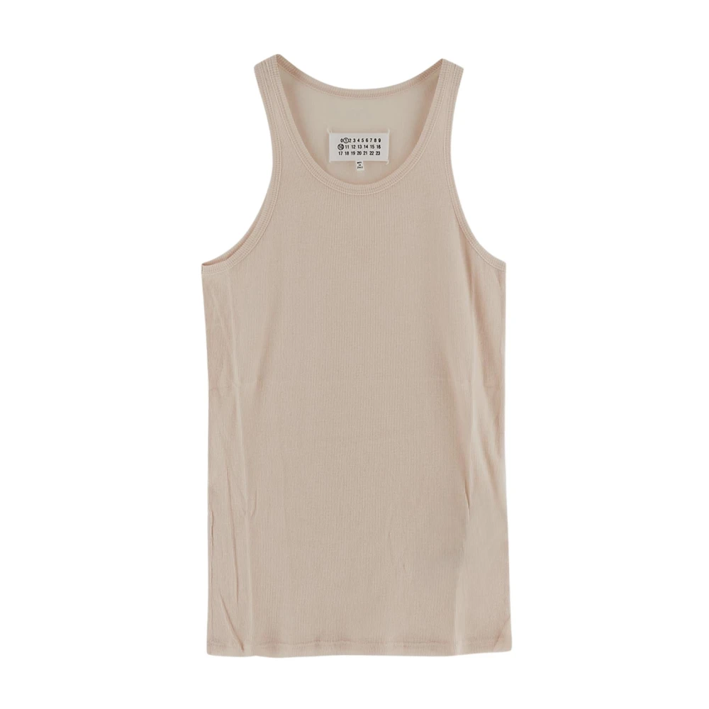 Maison Margiela Geribbelde Katoenen Tanktop Pink Heren