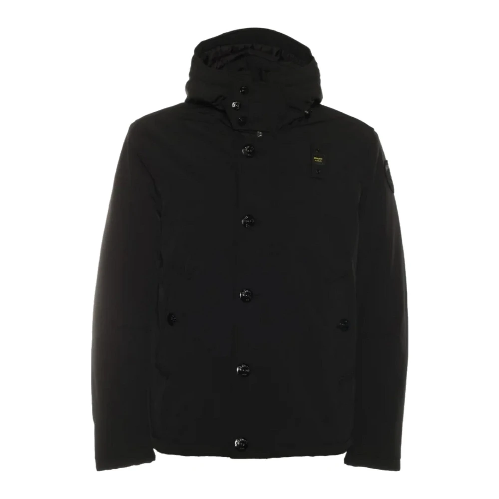 Blauer Stijlvolle jas met polyester mix Black Heren