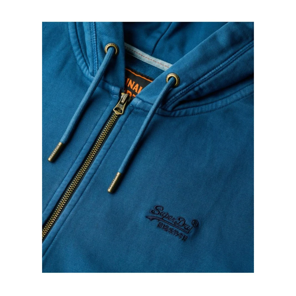 Superdry Ritssluiting Hoodies voor Mannen en Vrouwen Blue Heren