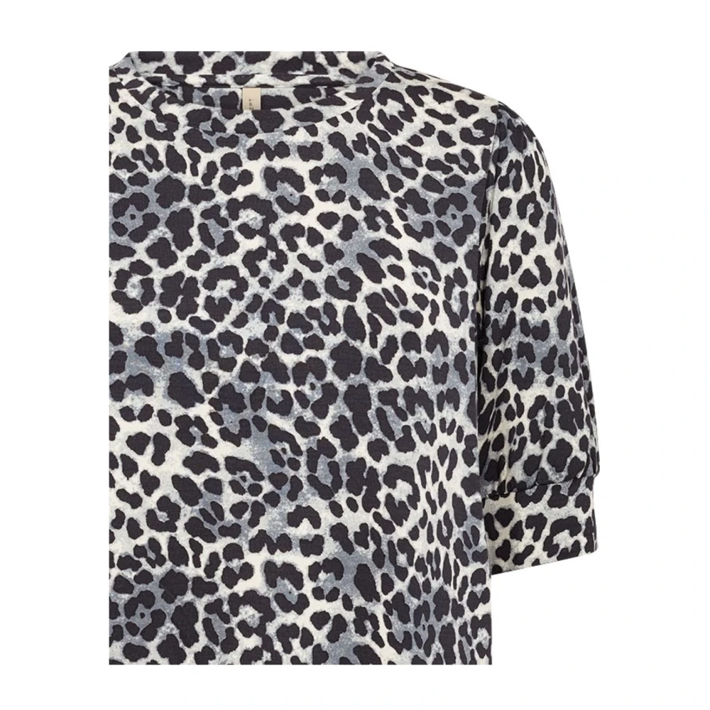 Soyaconcept Leopard Print Korte Mouw Trui Black Dames