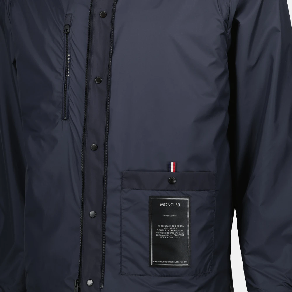 Moncler Omkeerbare windbreaker met gewatteerd vest Blue Heren