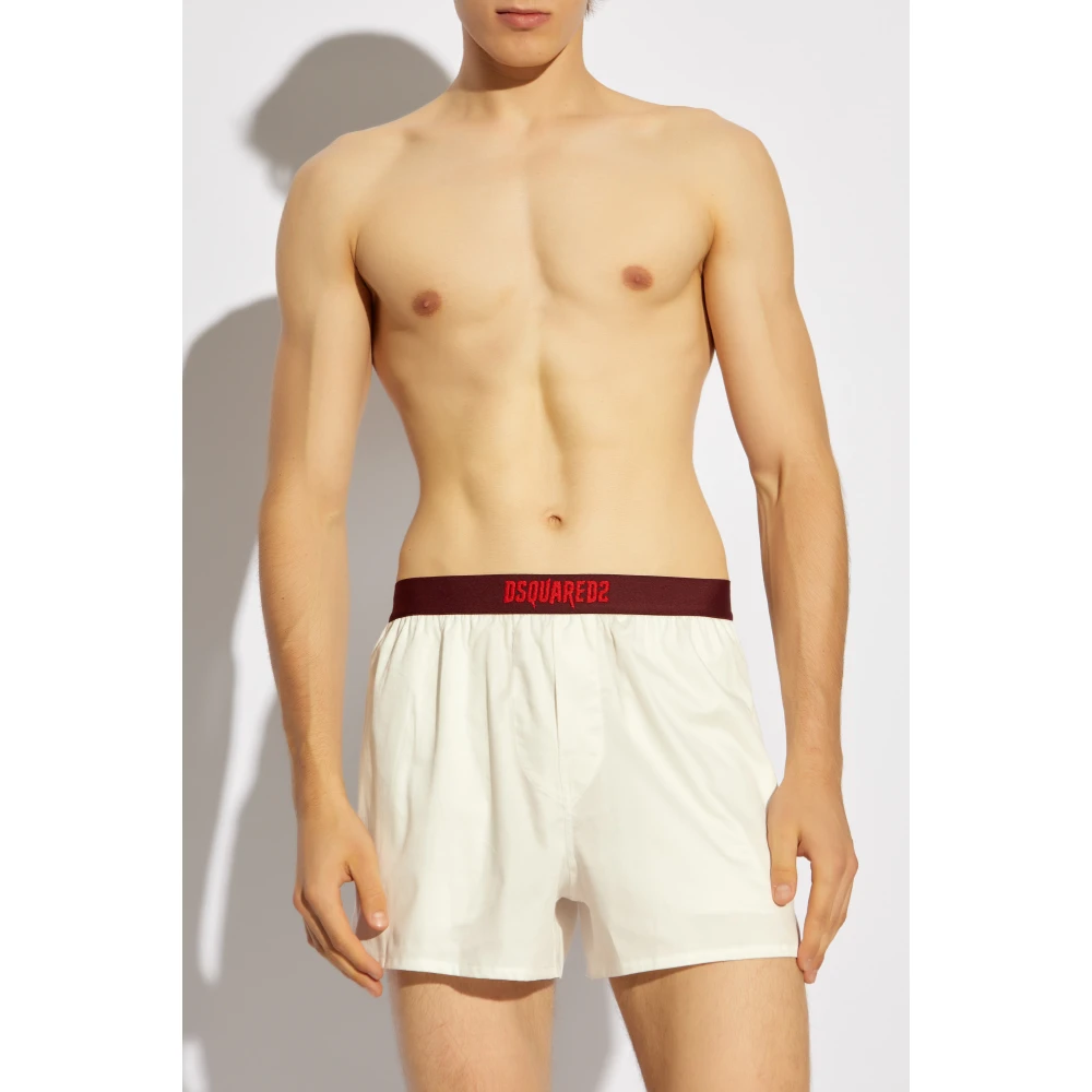 Dsquared2 Pyjamabroek met logo White Heren