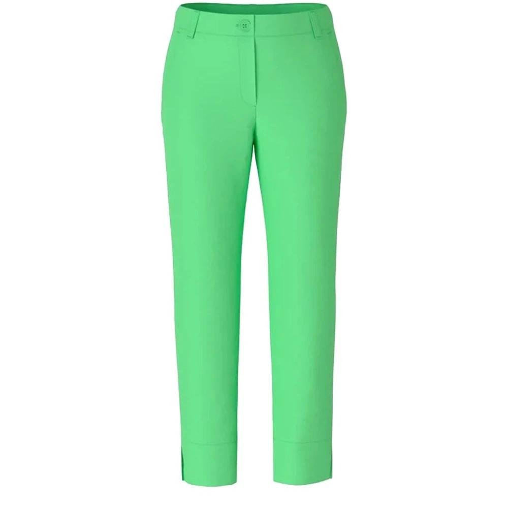 Marc Cain Stijlvolle en comfortabele groene cropped pantalon voor dames Green Dames