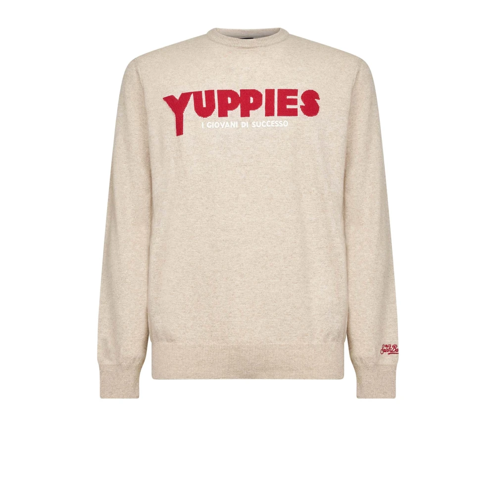 Mc2 Saint Barth Men's Beige Yuppies Embroidered Knit Size 11