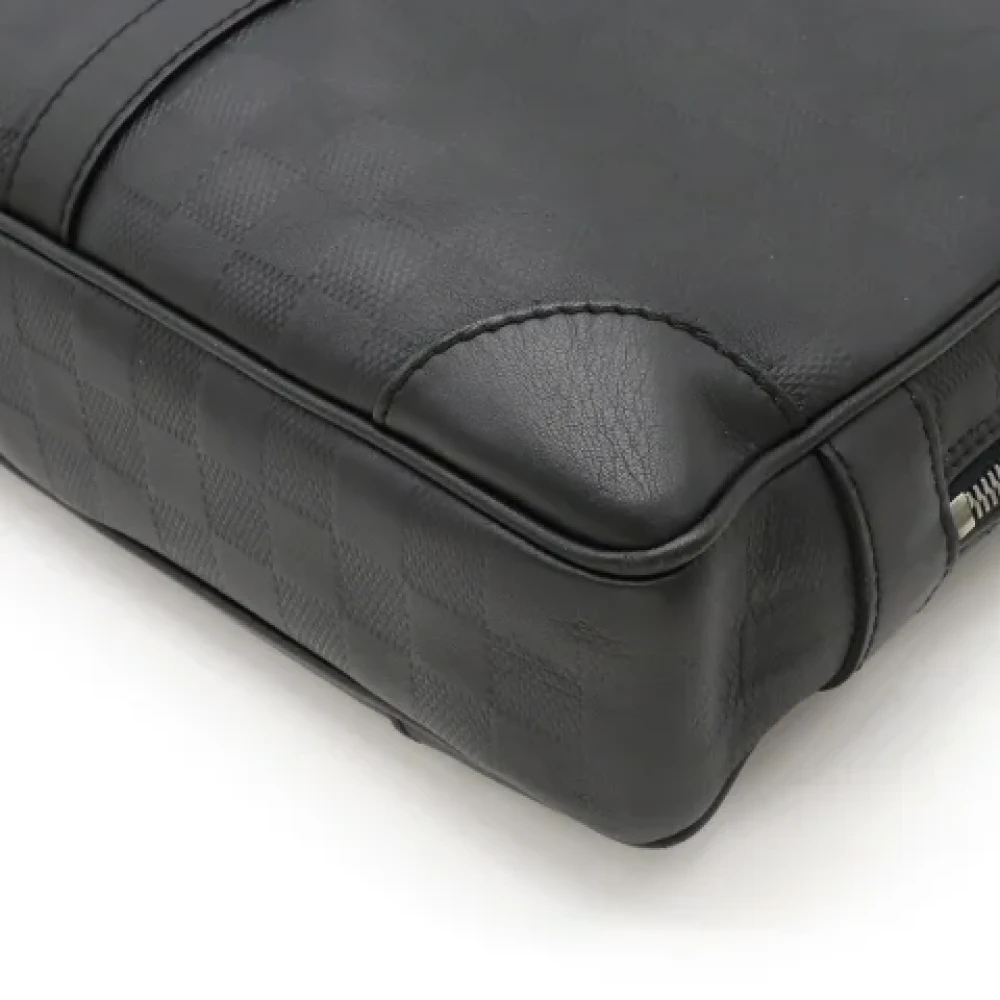 Louis Vuitton Vintage Pre-owned Leather briefcases Black Dames