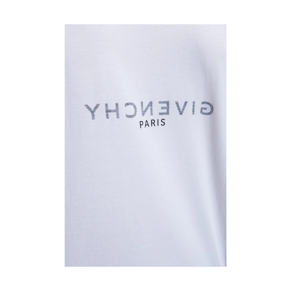 Givenchy Zwart Logo Oversized T-Shirt White Heren