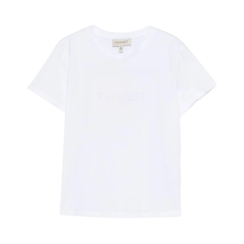 Twinset Unisex Kids White Kids Short Sleeve T-Shirts, 14 Y, T-Shirts And Polos