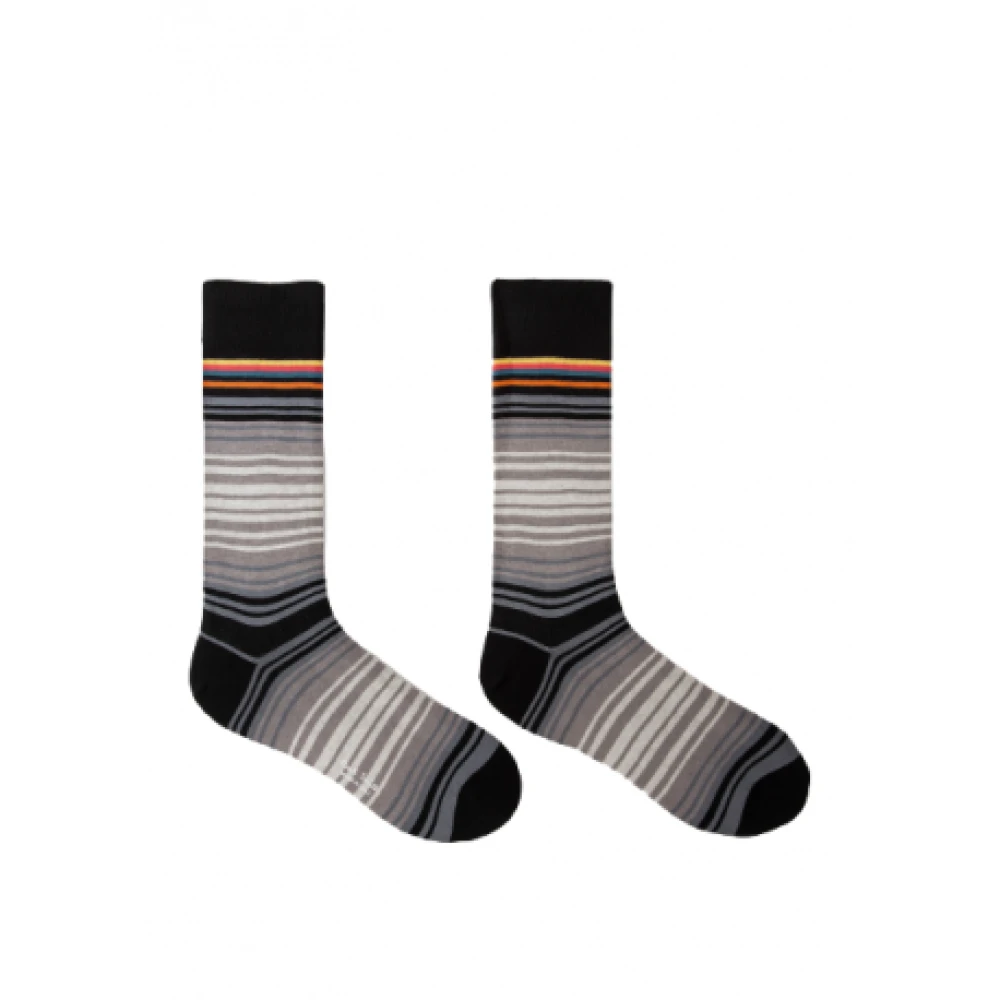 Paul Smith Italiaanse Gestreepte Sokkenset Black Heren