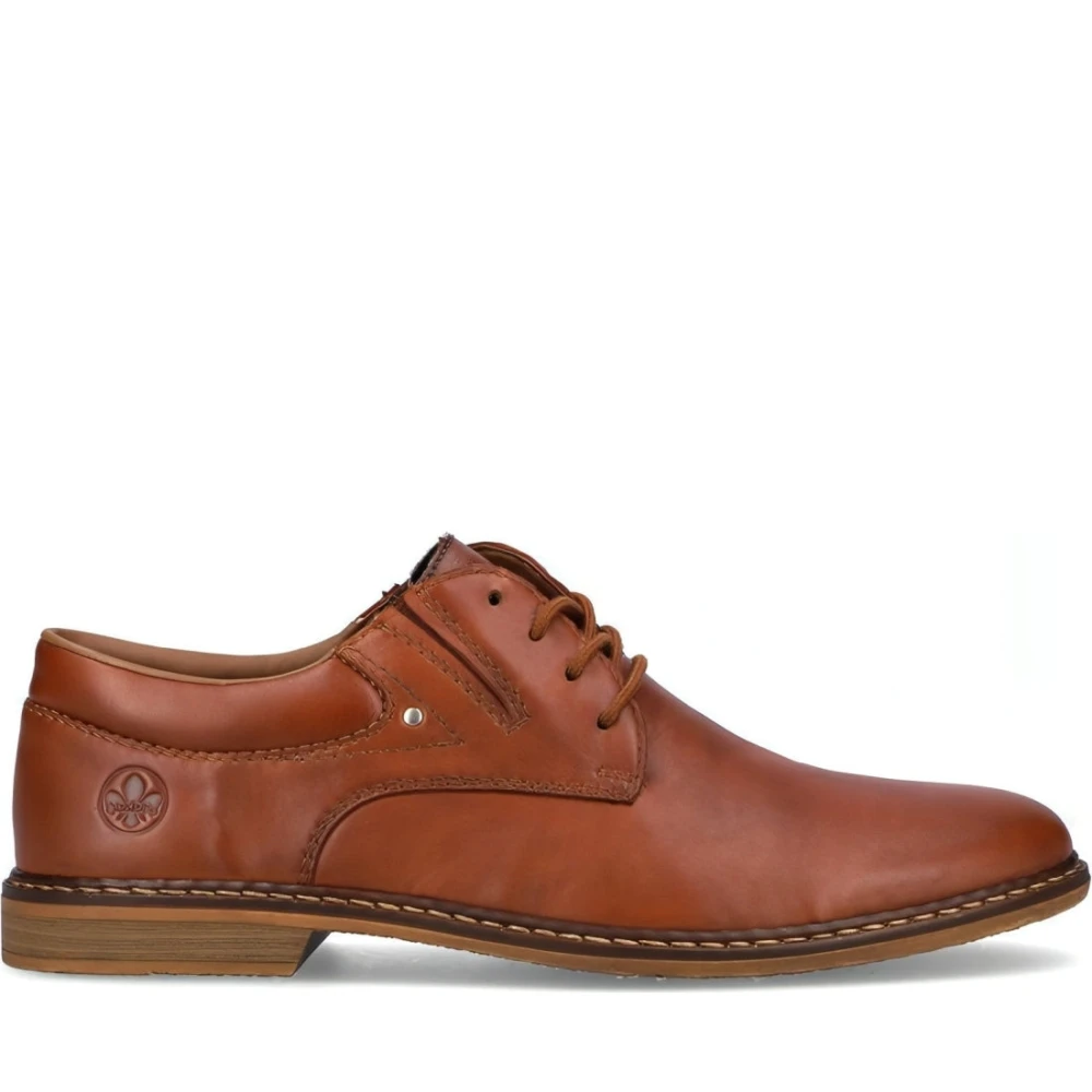 Rieker Men's Brown Shoes, Male,, Leather Business Shoes Size 9 Uk