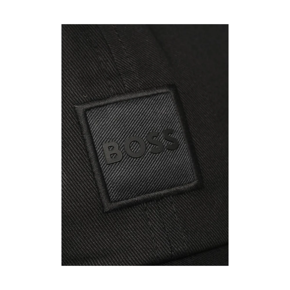 Hugo Boss Zwarte Katoenen Zonneklep Hoed Collectie Black Heren