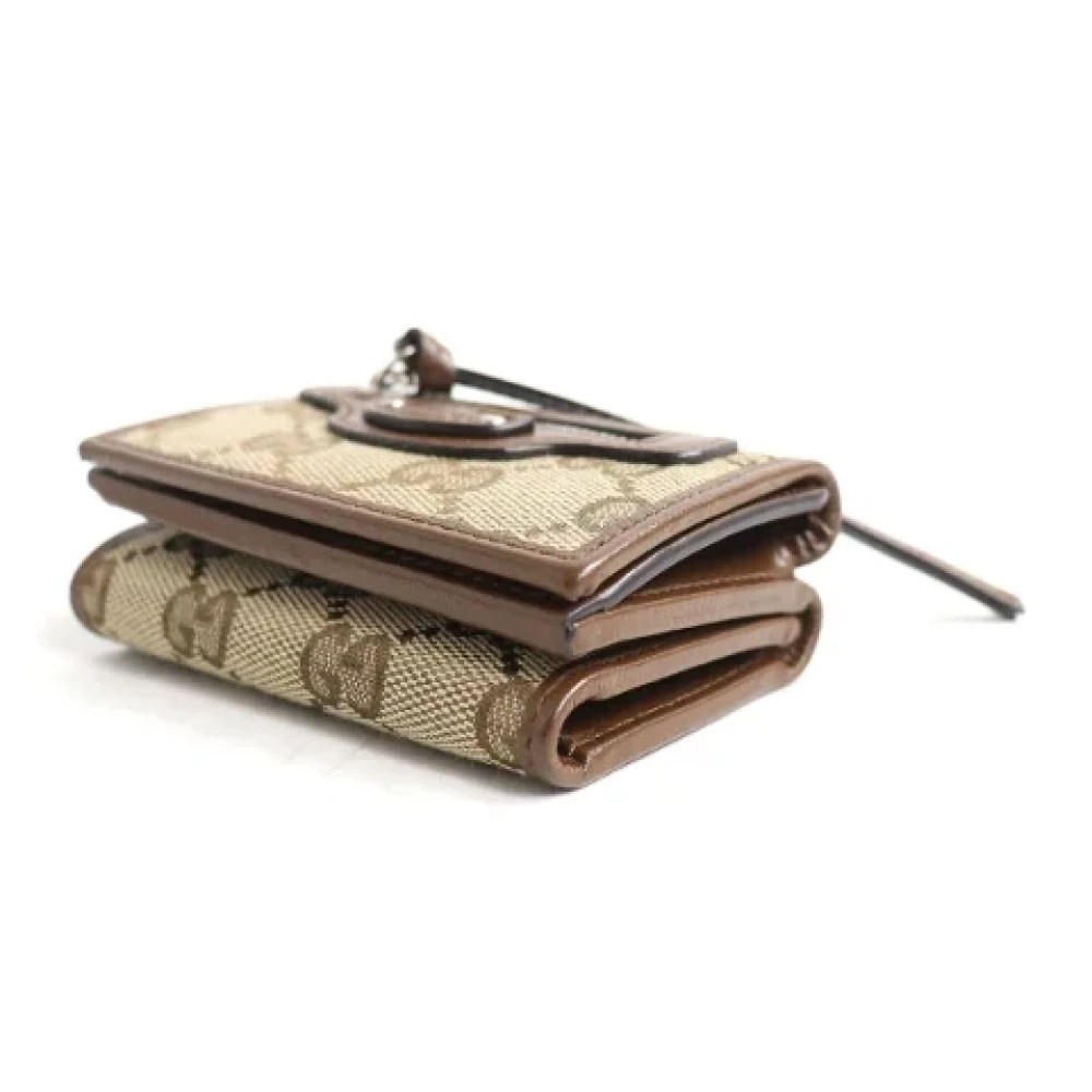 Gucci Vintage Pre-owned Canvas wallets Beige Dames