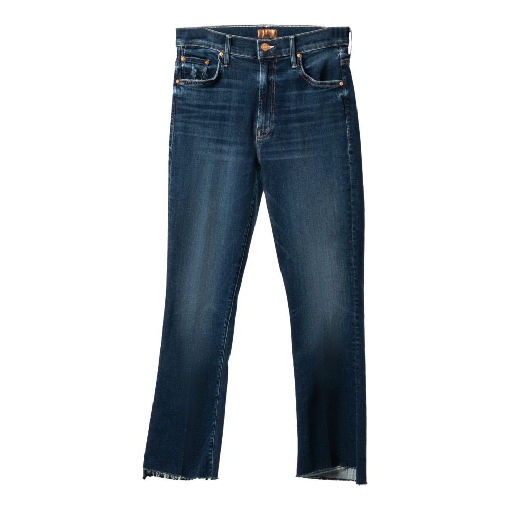 Mother Luxe Cropped Step Frey Jeans Blue Dames