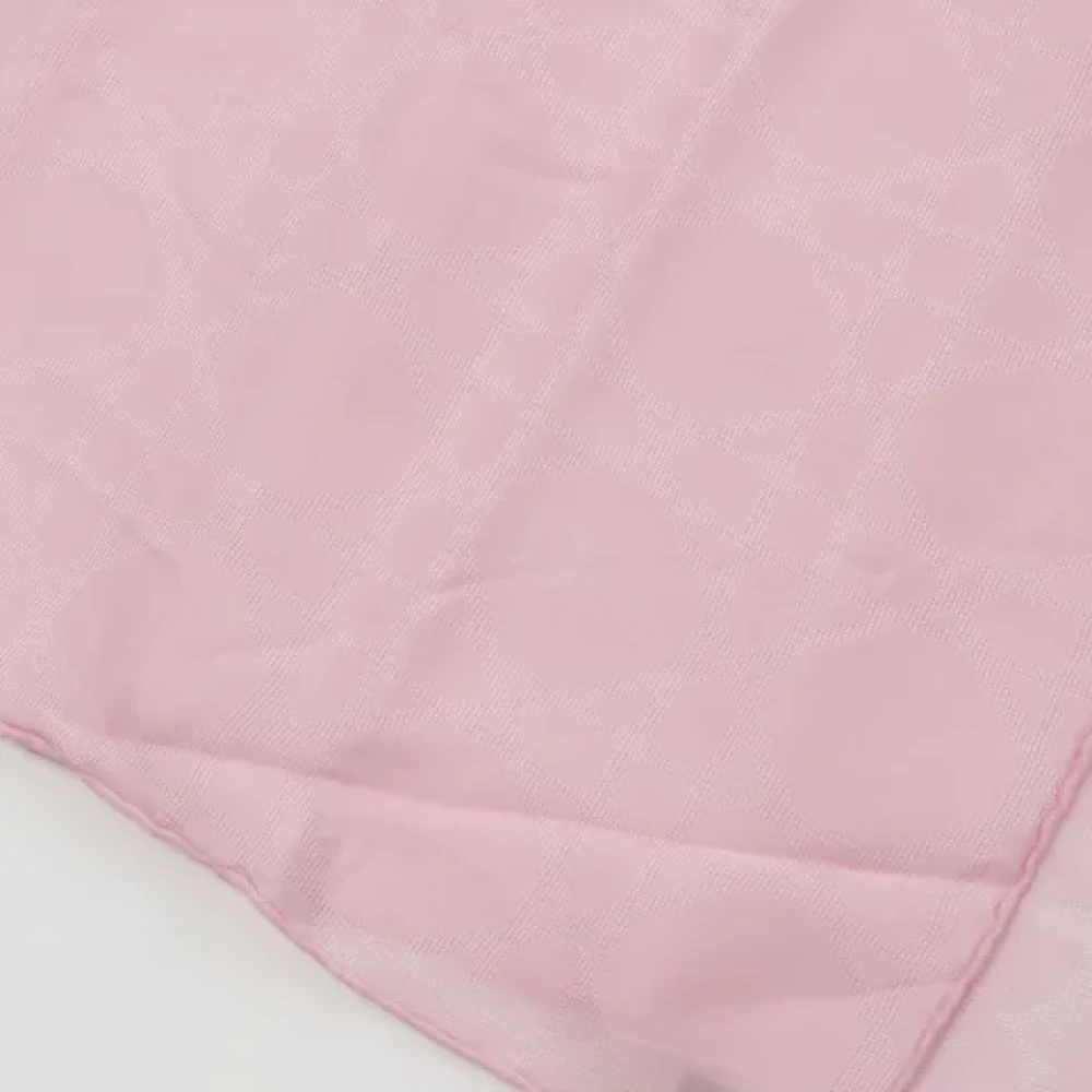 Dior Vintage Pre-owned Silk scarves Pink Dames