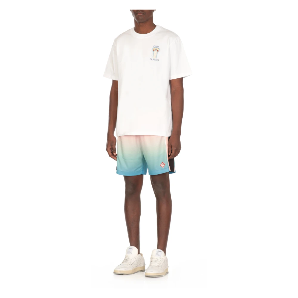 Casablanca Witte Katoenen T-shirt met Kraag White Heren