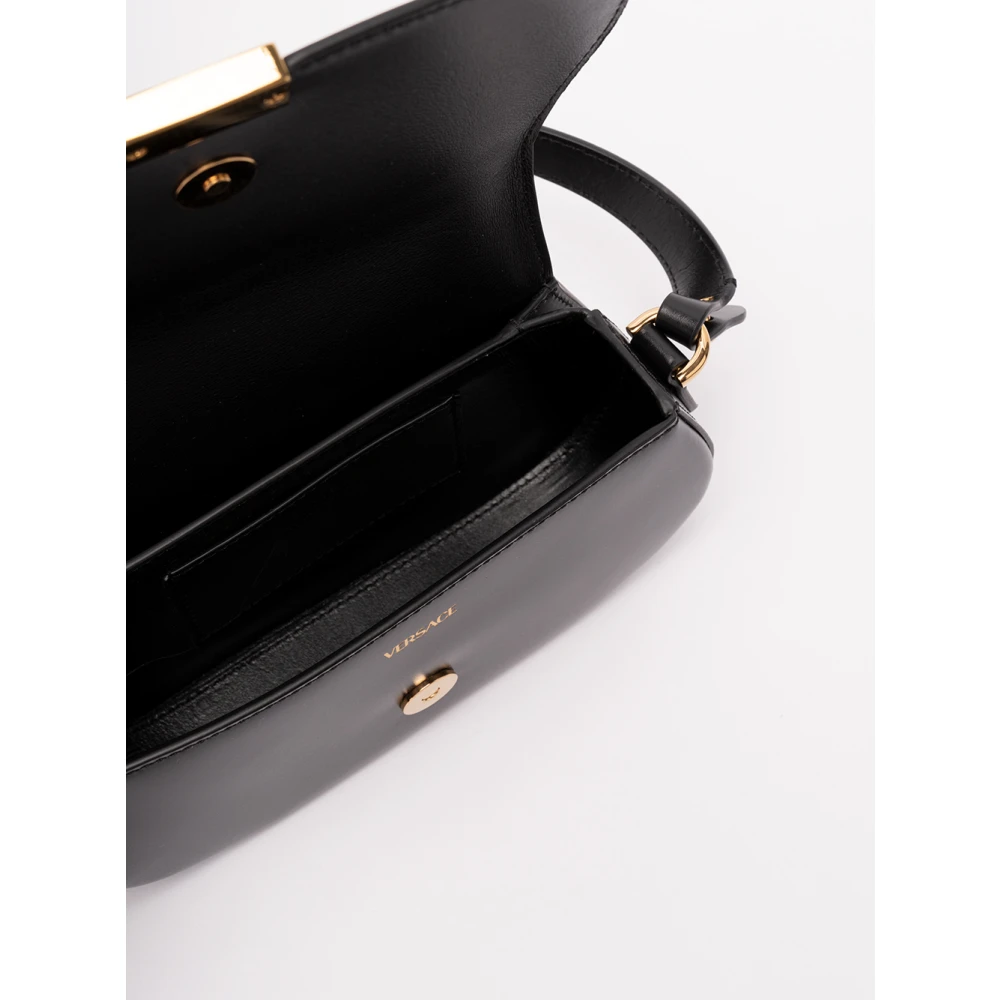 Versace Leren Mini Tas Black Dames