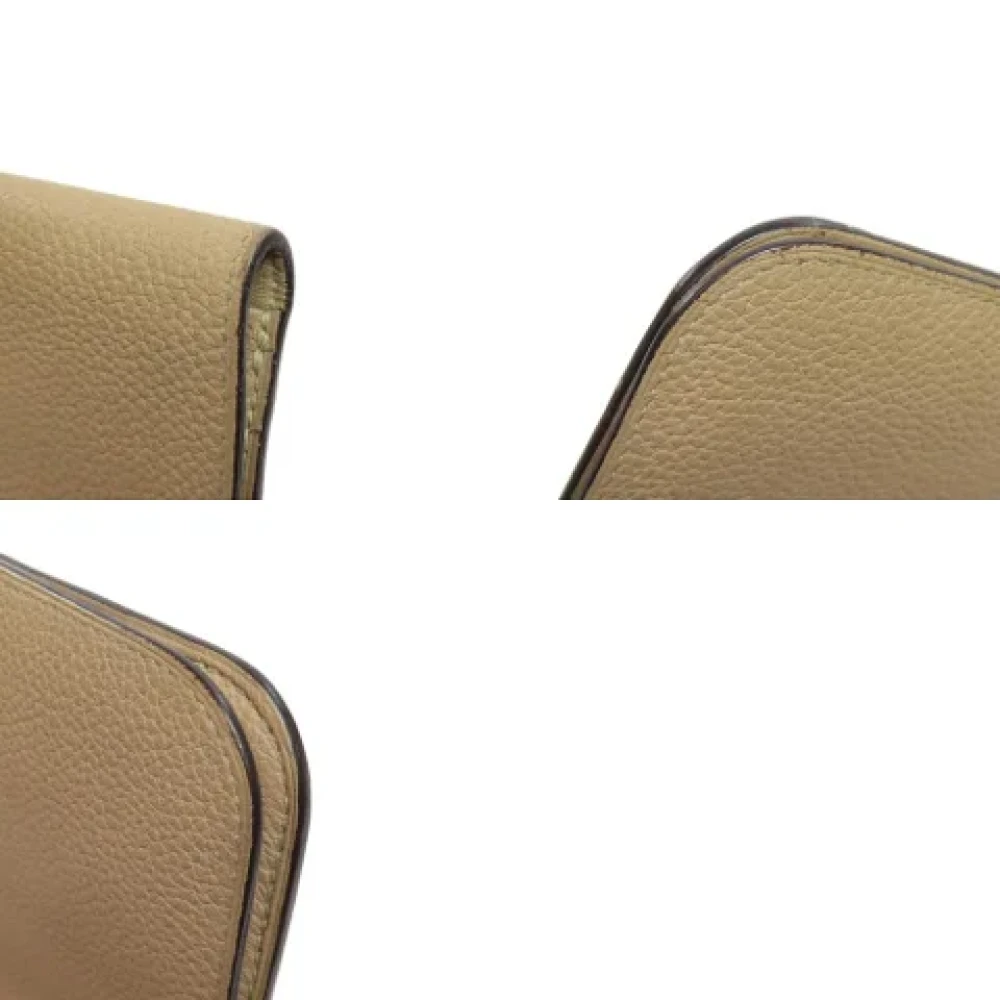 Hermès Vintage Pre-owned Leather wallets Beige Dames