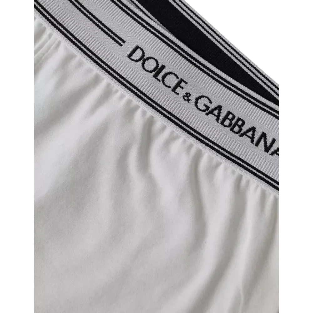 Dolce & Gabbana Witte Katoenmix Regular Boxershorts Ondergoed White Heren