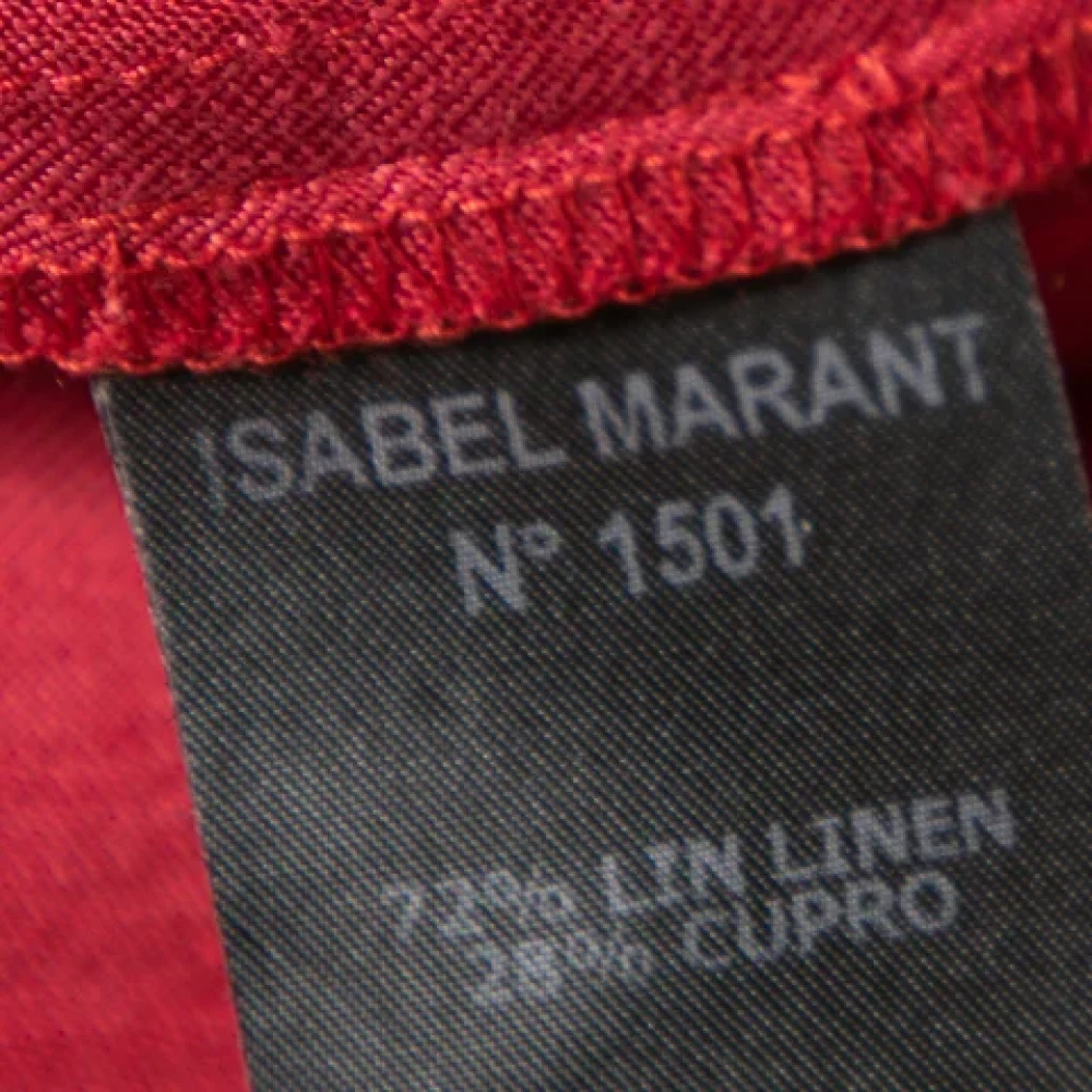 Isabel Marant Pre-owned Linen bottoms Red Dames