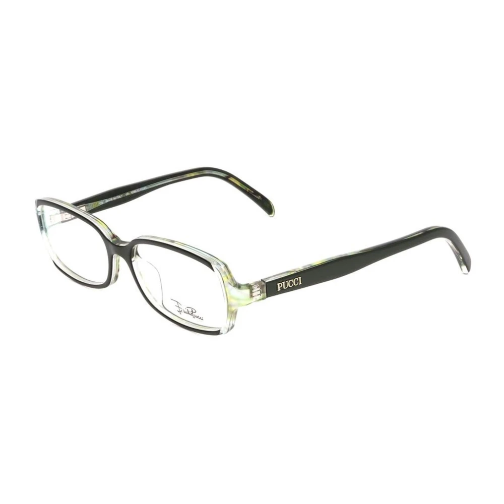 EMILIO PUCCI Moderne Bicolor Plastic Frames met Transparante Wijzerplaat Multicolor Dames