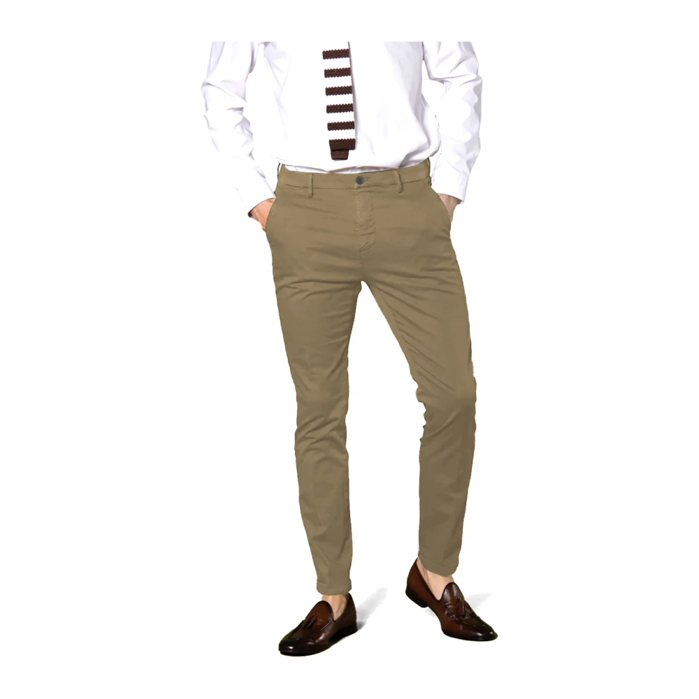 Mason's Wortel Fit Broek Beige Heren