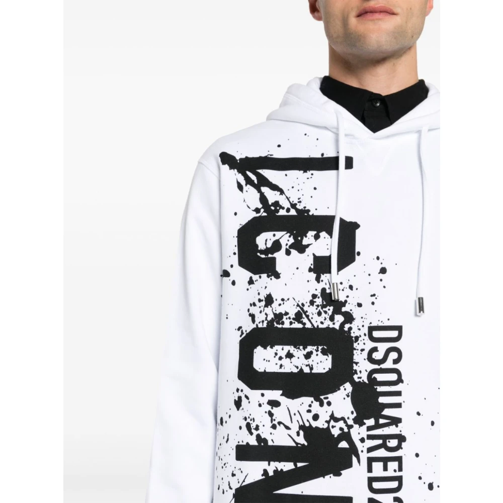 Dsquared2 Icon Splash Cool Fit Sweaters White Heren
