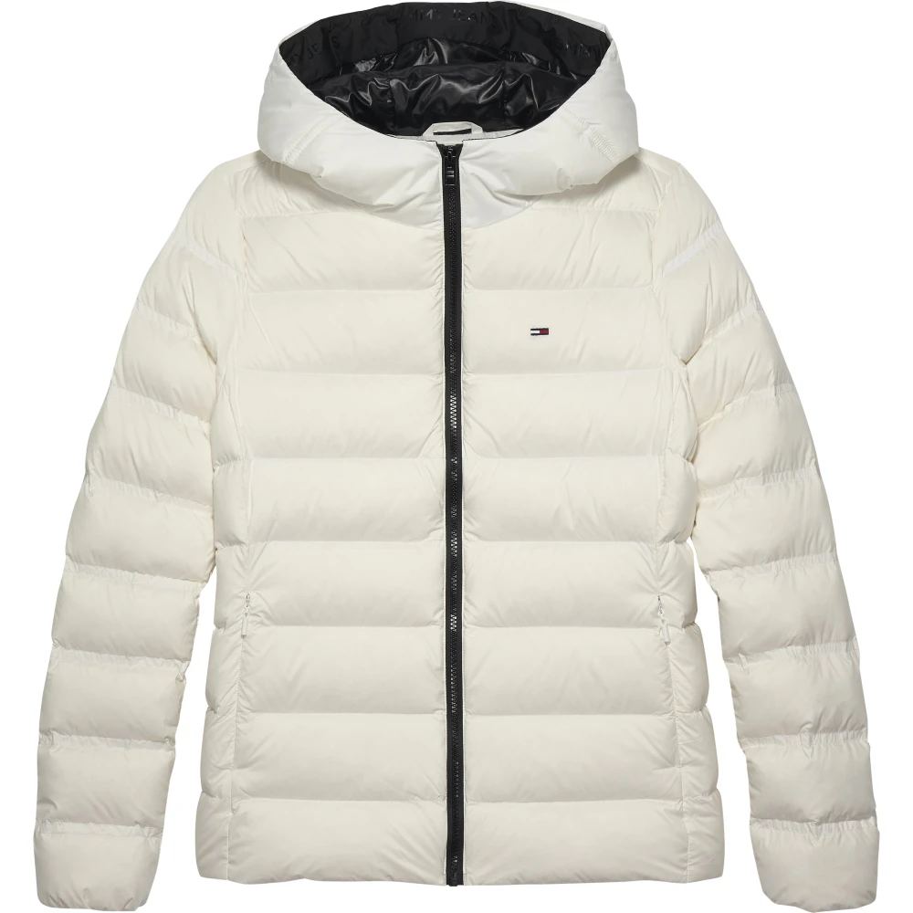Tommy Jeans Women's White Water Repellent Down Hooded Jacket