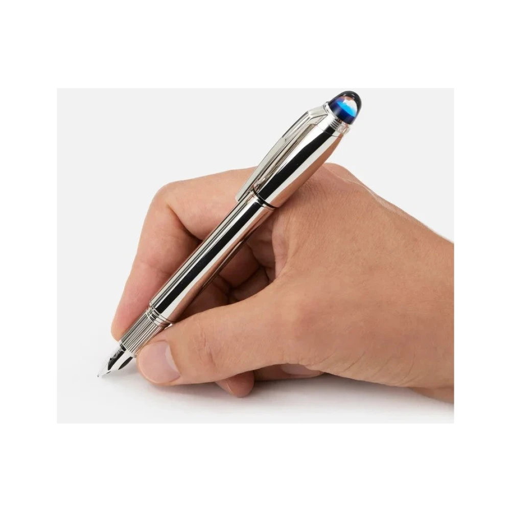 Montblanc Vulpen Zilverkleurig Penpunt Witgoud M StarWalker 118875 Gray Unisex