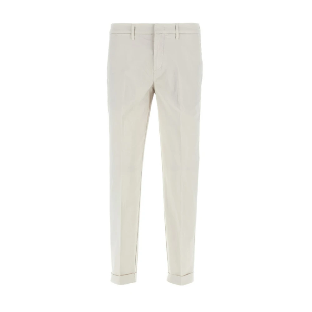 Fay Men's Beige Slim-Fit Trousers,, Slim Stretch Gabardine Trousers W34