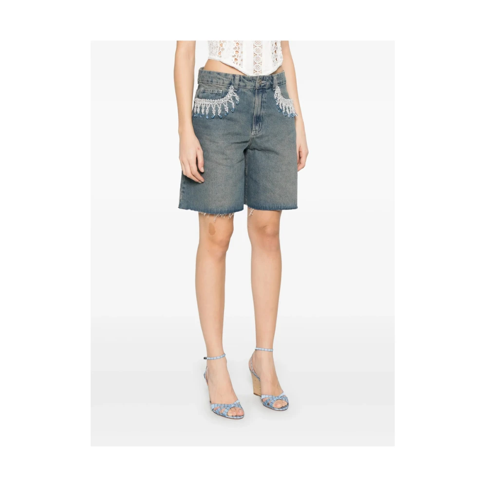 Patbo Cerulean Blue Denim Jeans Blue Dames