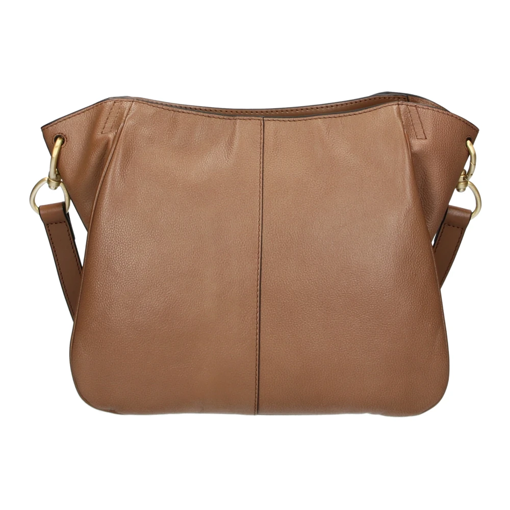 The Bridge Beige Schoudertas van Leer Beige Dames