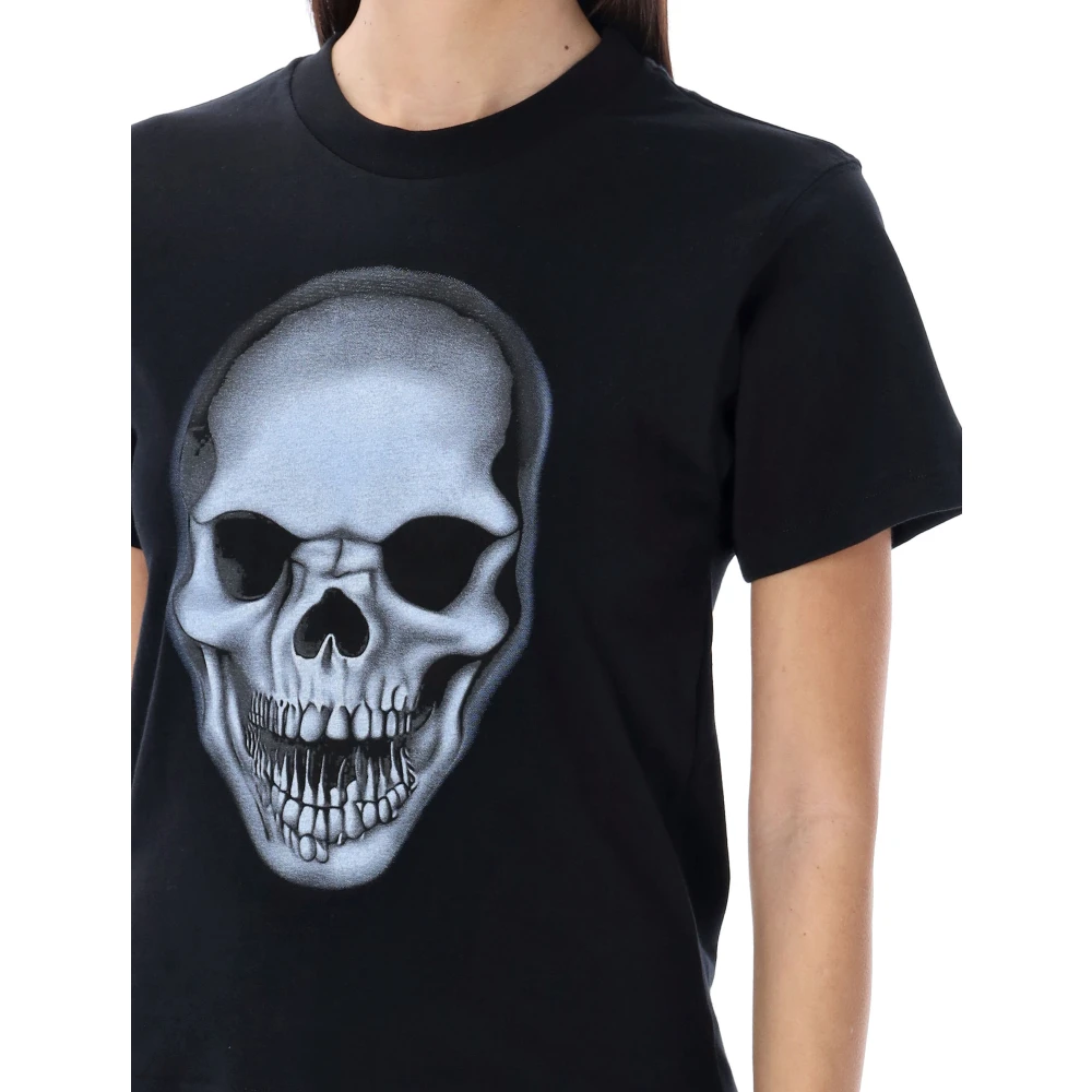 Ottolinger Aansluitend T-Shirt met Skull Black Dames