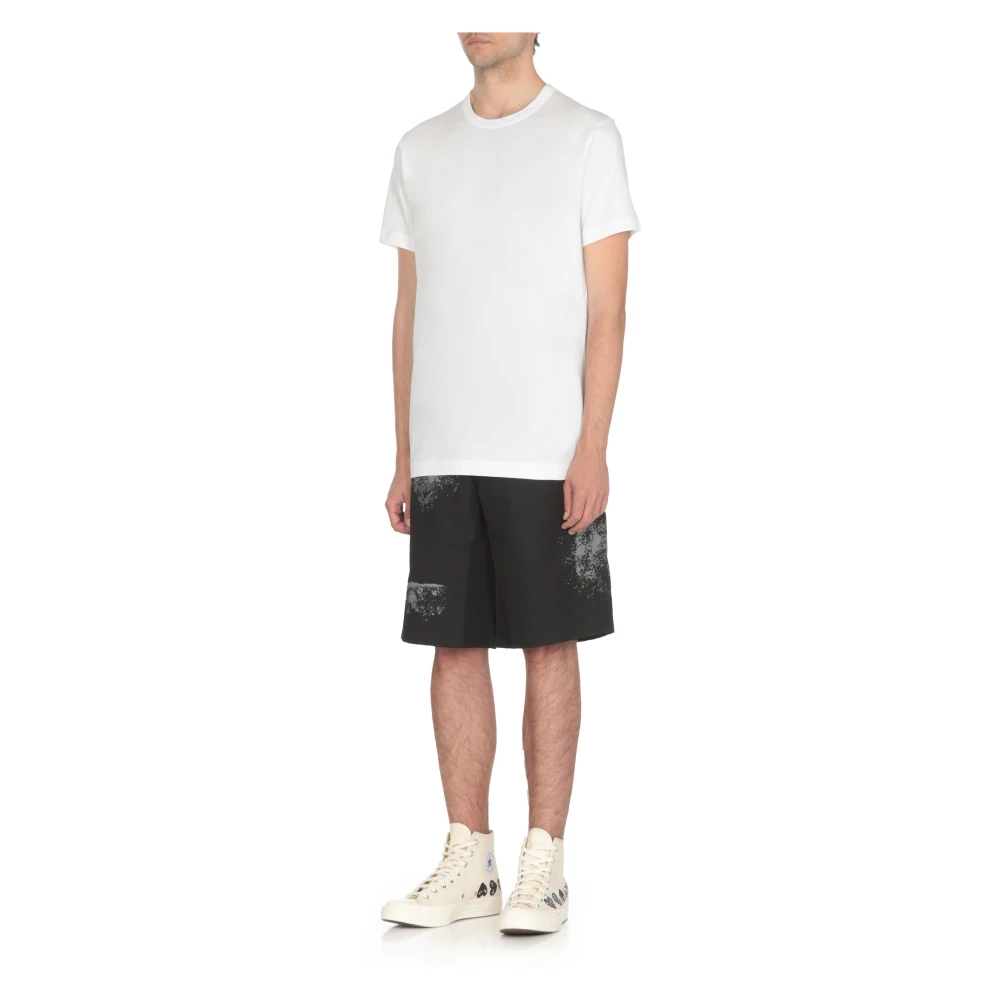 Comme des Garçons Wit Katoenen T-shirt met Logo White Heren