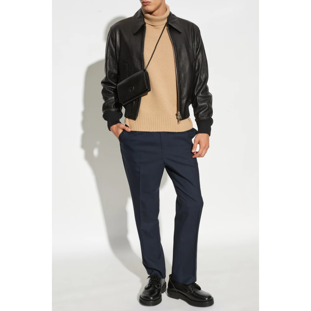 Ami Paris Wollen Turtleneck Beige Heren