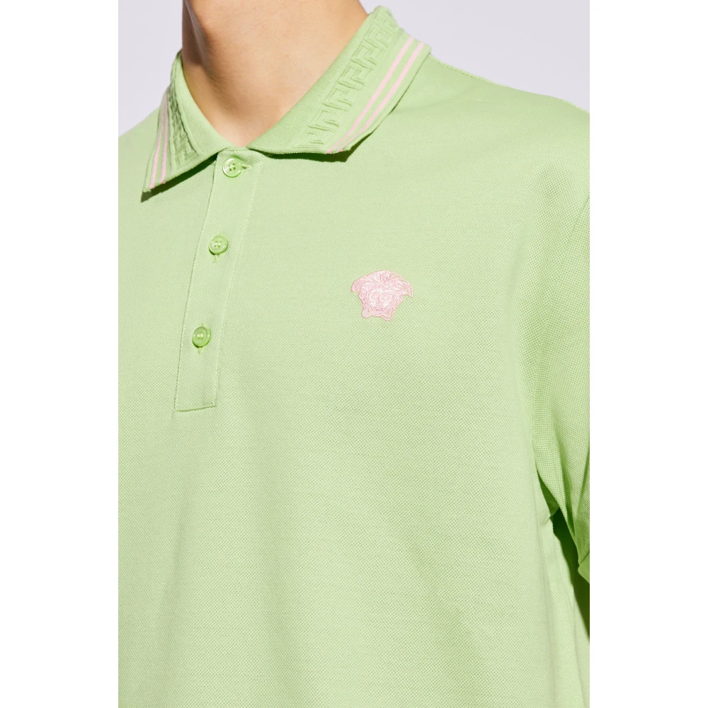 Versace Polo shirt met logo Green Heren