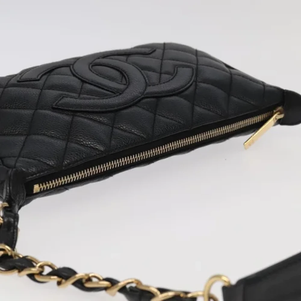 Chanel Vintage Pre-owned Leather shoulder-bags Black Dames