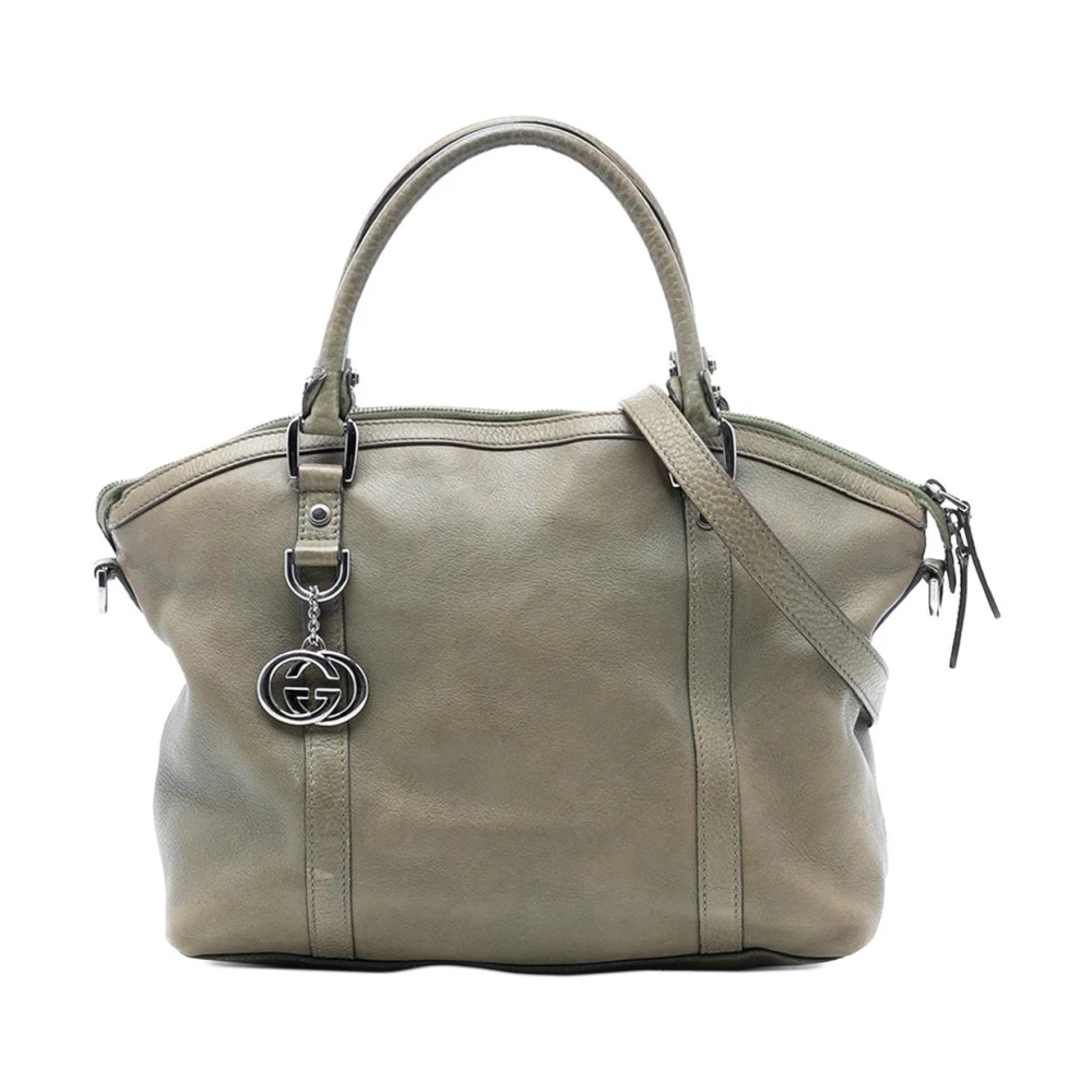 Gucci Vintage Women's Brown Vintage Shoulder Bags, One Size, Pre-Owned Leather Satchel