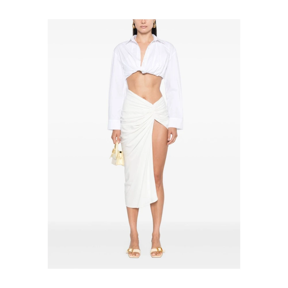 Jacquemus Witte Cut-Out Overhemd White Dames