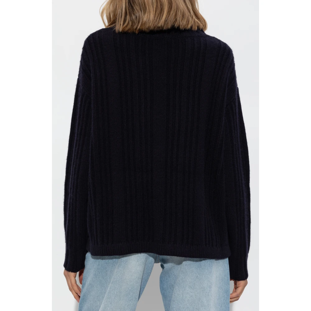 Max Mara Wollen coltrui Vitalba Blue Dames