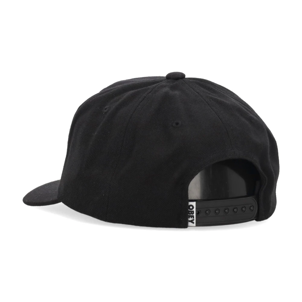 Obey Klassieke Snapback Zwarte Gebogen Klep Pet Black Heren