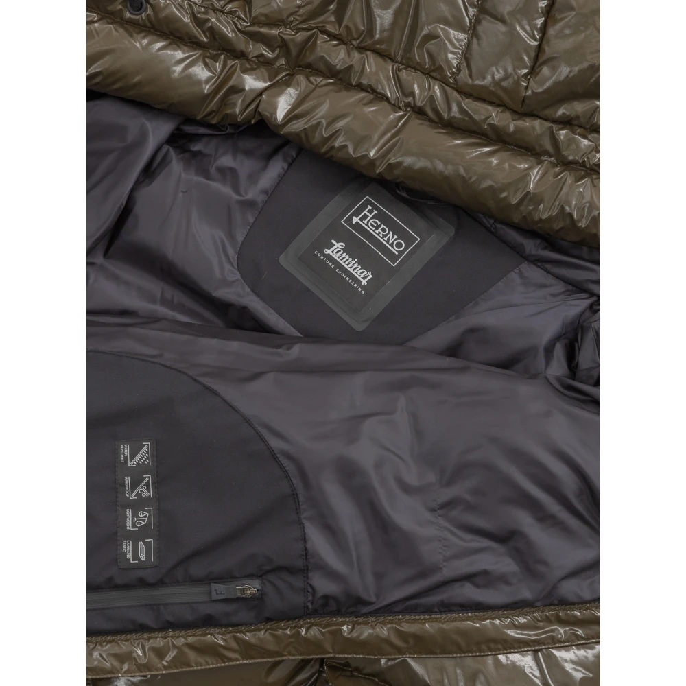 Herno Gewatteerde parka met capuchon Green Dames